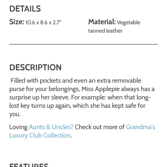 Aunts and Uncles Miss Apple Pie Messenger Bag - Picture 12 of 13